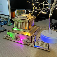 Đồ chơi lắp ráp gỗ 3D Mô hình Lăng Chủ tịch Hồ Chí Minh - Mô hình Lăng Bác Hồ - Tặng kèm Đèn LED