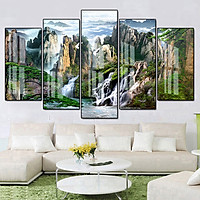 Tranh Canvas Treo Tường Hiện Đại _ Tranh Bộ 5 Phong Cảnh Sơn Thủy Đẹp _ ST25