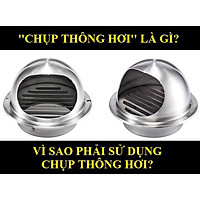 Chụp thông hơi, Thông gió, Hút mùi Inox 304 có lưới chắn côn trùng