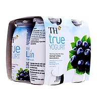 Sữa chua uống men sống TH True Milk việt quất 100ml*4 - 11306
