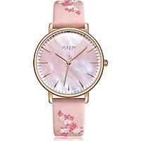Đồng Hồ Nữ Julius Star Hàn Quốc JS-017C Dây Da Màu Hồng