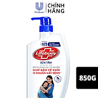 Sữa Tắm Lifebuoy 850g Chăm Sóc Da Dưỡng ẩm Mềm Mịn Giúp Bảo Vệ Khỏi 99.9% Vi Khuẩn Và Ngăn Ngừa Vi Khuẩn Lây Lan Trên Da