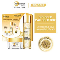 Hộp Quà Bio-essence Kem Dưỡng Ban Đêm Bio-Essence Bio-Gold 50ml và Nước Dưỡng Bio Gold 30ml