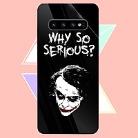 Ốp điện thoại kính cường lực cho máy Samsung Galaxy S10 Plus - Why so serious MS ACZTU005
