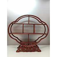 Kệ gỗ trang trí ( gỗ gỏ đỏ) kê vật phong thuỷ v.v kê bộ ấm trà mini .