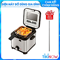 Nồi Chiên Ngập Dầu Lock&Lock EJF716SLV (1.5 Lít) - Hàng chính hãng, Tặng Kèm Ống Hút Inox