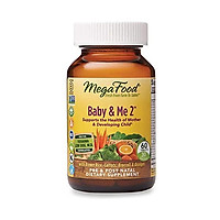 MegaFood - Baby & Me 2 Vitamin trước khi sinh với Choline, Sắt, Axit folic, Vitamin B12 & B6, Không biến đổi gen có thể dùng ăn chay, Uống 2 Viên mỗi ngày, 120 Viên (Cung cấp 60 Ngày)