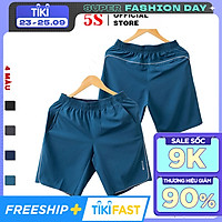 Quần Short Gió Thể Thao Nam 5S (QSG001S1) Trẻ Trung, Năng Động Hàng Công Ty Chính Hãng