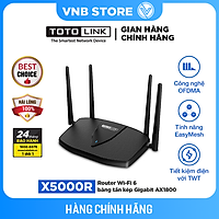 WI-FI 6 TOTOLINK X5000R - Easy Mesh Router Wi-Fi băng tần kép Gigabit AX1800 - Hàng chính hãng