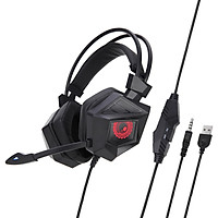 G15MV Wired Headset RGB Light On Ear Headphones with 3.5mm Audio Jack & with Mic Volume Control Over Ear Noise Cancelling Gamer Headphones Gaming Earphone for Cellphones Laptop Computer Games Tablet