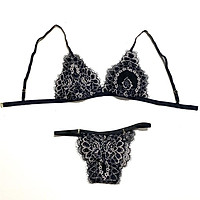 HISEXY Mã B95 Set Đồ Lót Bralette Ren Cao Cấp Thiết Kế Gọng Mỏng Kiểu quần T (Kèm Ảnh Thật)