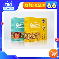 OHH Granola Ngũ Cốc Giảm Cân, Ăn Kiêng + Ngũ Cốc Lợi SữaYến mạch, hạt chia, hạt óc chó, Ohh Granola, Combo 2 Hộp X 250g, Tiêu chuẩn FDA Hoa Kỳ