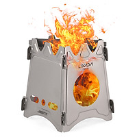 Lixada Compact Folding Wood Stove for Outdoor Camping Cooking Picnic