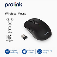 Chuột không dây PROLiNK PMW6009 BLK 800/1200/1600DPI tiết kiệm pin, đầu thu nano - Hãng chính hãng