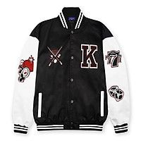 Áo khoác dù bomber nam nữ cúc bấm logo chữ K sắc nét