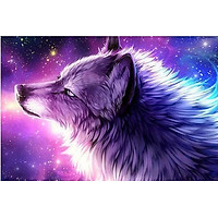 Bimkole 5D Diamond Painting Tiger & Wolf Full Drill DIY Rhinestone Pasted with Diamond Set Arts Craft Decorations (12x16inch)
