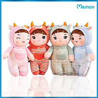 Gấu bông Búp bê cho em bé gái cao cấp - Hàng chính hãng Memon - Đồ chơi thú nhồi búp bê bé gái, Nhung mịn cao cấp bông gòn tinh khiết, đàn hồi tốt, bền đẹp dễ sử dụng và an toàn cho trẻ nhỏ.