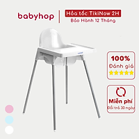 Ghế Ăn Dặm Glosby Babyhop 2 nấc Chân Điều Chỉnh,ăn dặm kiểu nhật và BLW, cho bé từ 6 tháng, được làm từ nhựa nguyên sinh an toàn cho sức khỏe của bé - Hàng chính hãng