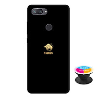 Ốp lưng nhựa dẻo dành cho Xiaomi Mi 8 Lite in hình Taurus - Tặng Popsocket in logo iCase - Hàng Chính Hãng