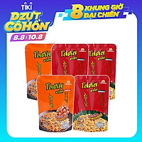 Combo 5 Gói Lớn Snack Bim Bim Bánh Que Lotus Vị Tôm Kết Hợp Vị Thịt Heo Xông Khói (55g x 5 gói) Nhập Khẩu Từ Thái Lan Ngon Giòn Và Thơm