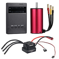 GoolRC S3674 2650KV Brushless Motor 120A ESC 2-4S Lipo BEC 5.8V/3A and Programming Card Combo Set for 1/8 RC Car Truck