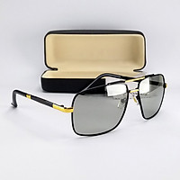 Mắt kính mát nam nữ đổi màu dùng cả ngày và đêm DKY8601DM. Tròng Polarized không màu, phân cực, không vỡ, gọng kim loại - Poly ôm sát khuôn mặt