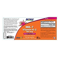 Viên Uống Now MK-7 Vitamin K-2 100mcg Hỗ Trợ Tim Mạch Và Giúp Xương Chắc Khỏe