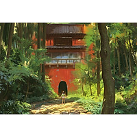 Poster A4 dán tường Anime, decal 21x30 trang trí có keo Spirited Away Wallpapers (4).jpg