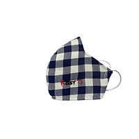 Khẩu trang vải 3 lớp Kissy người lớn size L cho nam họa tiết kẻ sọc đen chống nắng và chống bụi mịn hiệu quả