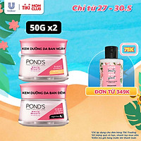 Bộ Đôi Kem Dưỡng Da Ngày Và Đêm Trắng Hồng Rạng Rỡ Pond's White Beauty (50g)