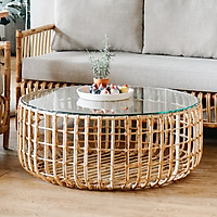 Bàn Mây Mặt Kính Lớn MCT5007-N