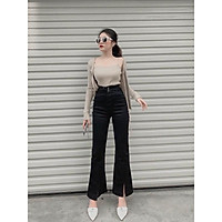 Quần jeans ống loe co giãn cạp cao size 26/30