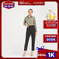 Áo sơ mi nữ GUMAC AB709 mango giấu nút