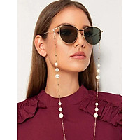 Women Fashion Nonslip Pearl Beads Eyeglass Chain for Glasses Accessories