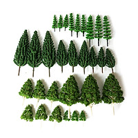 30pcs Model Trees Mixed Model Trees of Different Sizes Green Trees for Architectural Model Sand Table Models Train Model