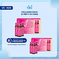 Nước uống bảo vệ sắc đẹp & sức khỏe Menard Collagen Gold Nội Sinh (2 hộp x 10 chai)