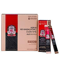 Hồng sâm Hàn Quốc KGC Cheong Kwan Jang Chiết xuất 100% từ Hồng sâm Panax Hàn Quốc, Hỗ trợ hệ thống miễn dịch khỏe mạnh và Tăng cường năng lượng, Không có Caffeine - 30 Gói