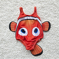 9i9 long love long children's one-piece swimsuit baby swimsuit play water styling hooded small fish 1900259 pink L