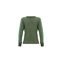 Áo T-shirt Bé Gái có Bo Tay_Yvette LIBBY N'guyen Paris_YVETTE COOL GT2 _Màu Xanh rêu (Greenery)_Cotton Mélange hữu cơ (Organic)
