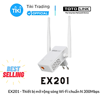Mở Rộng Sóng Wi-Fi TOTOLINK EX201 Chuẩn N 300Mbps - Hàng Chính Hãng
