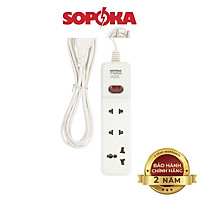 Ổ cắm điện liền dây chịu tải 2200W SOPOKA 3M2-6M2 công tắc