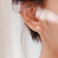 Bông tai, khuyên hoa tai nữ bạc đẹp quả tròn ,trang sức bạc phong cách Hàn Quốc Minh Thoa JEWELRY