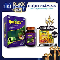 QueenSP - Viên uống bổ sung nội tiết tố tự nhiên, Giúp duy trì và cân bằng nội tiết tố, Ngăn ngừa quá trình lão hóa, giúp da trắng đẹp, khỏe mạnh ( Hộp 60 viên)