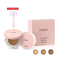 Phấn nước mịn lì mờ khuyết điểm Essance Veil Fit Cushion SPF50+ PA+++ 15g Tặng Cọ rửa mặt