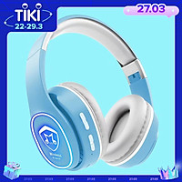 Tai nghe chụp tai Bluetooth 5.0 K6131 Macaron Hỗ Trợ Thẻ Nhớ, Dây 3.5mm, Đài FM - Hàng Nhập Khẩu