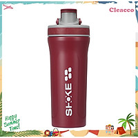 Bình nước thể thao tập gym kết hợp bình lắc whey shaker inox 304 dung tích 800ml CLEACCO dòng SHOKE - Hàng chính hãng