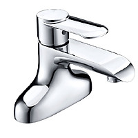 Vòi Lavabo nóng lạnh 2 chân Đồng mạ Chrome Eurolife EL-VIO03 (Trắng bạc)