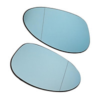 Car Mirror Glass Wing Mirror Glasses Blue Heated Left/Right Door Side Mirror Backing Plate Included for BMW 1series 3series e87 e88 e90