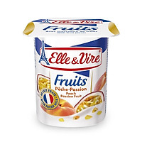 Sữa chua trái cây Elle&Vire vị đào + chanh dây 125g