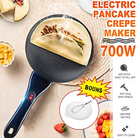 Electric Non-stick Cooker Crepe Pancake Maker Machine Kitchen Cooking Round Pan